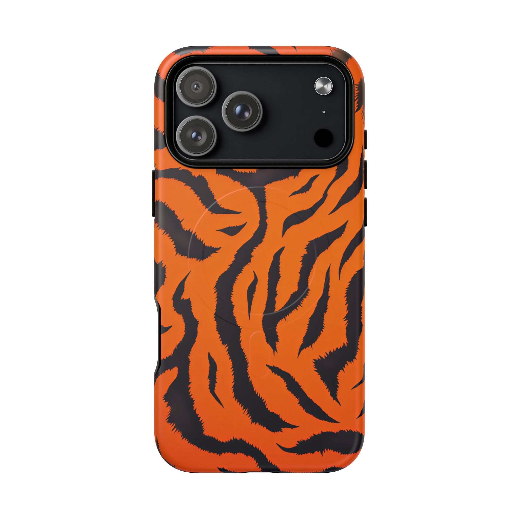 Orange Tiger Print iPhone Magsafe Phone Case