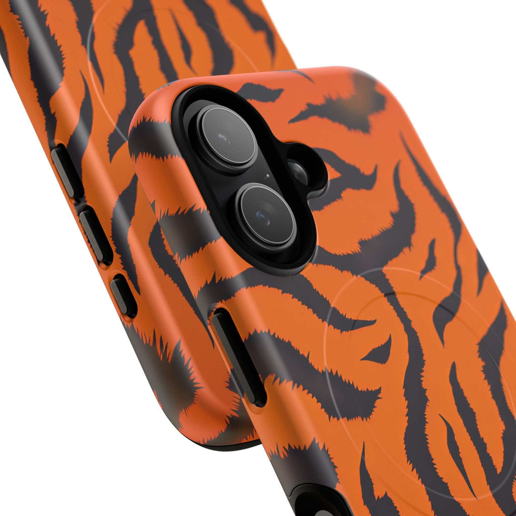 Orange Tiger Print iPhone Magsafe Phone Case