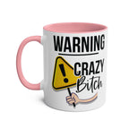 Cheeky rude ceramic two tone mug with a playful design, 11oz, available in 7 colors, microwave and dishwasher safe.