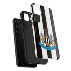 Newcastle United Magnetic Samsung phone case with black and white design and shock-absorbing dual layers