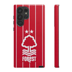 Nottingham Forest red Samsung phone case with magnetic dual-layer protection and wireless charging-compatible design