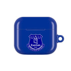 Everton FC AirPods protective hard case in blue with club crest and glossy finish
