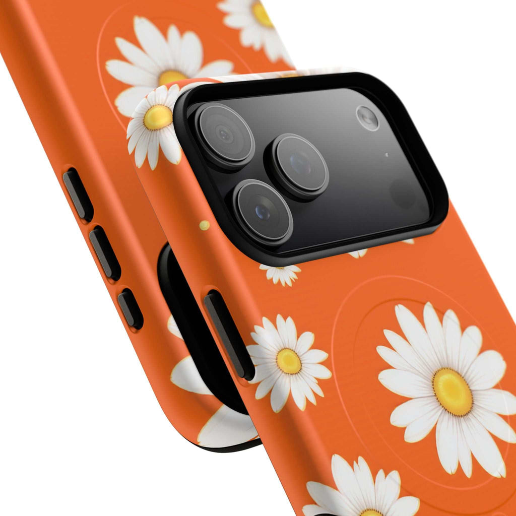 Orange Daisy Design iPhone Magsafe Phone Case