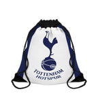 Tottenham Hotspur FC drawstring bag in white and navy with cockerel crest, lightweight polyester, gym and casual use