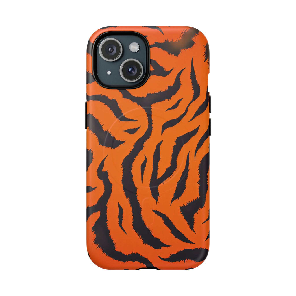Orange Tiger Print iPhone Magsafe Phone Case