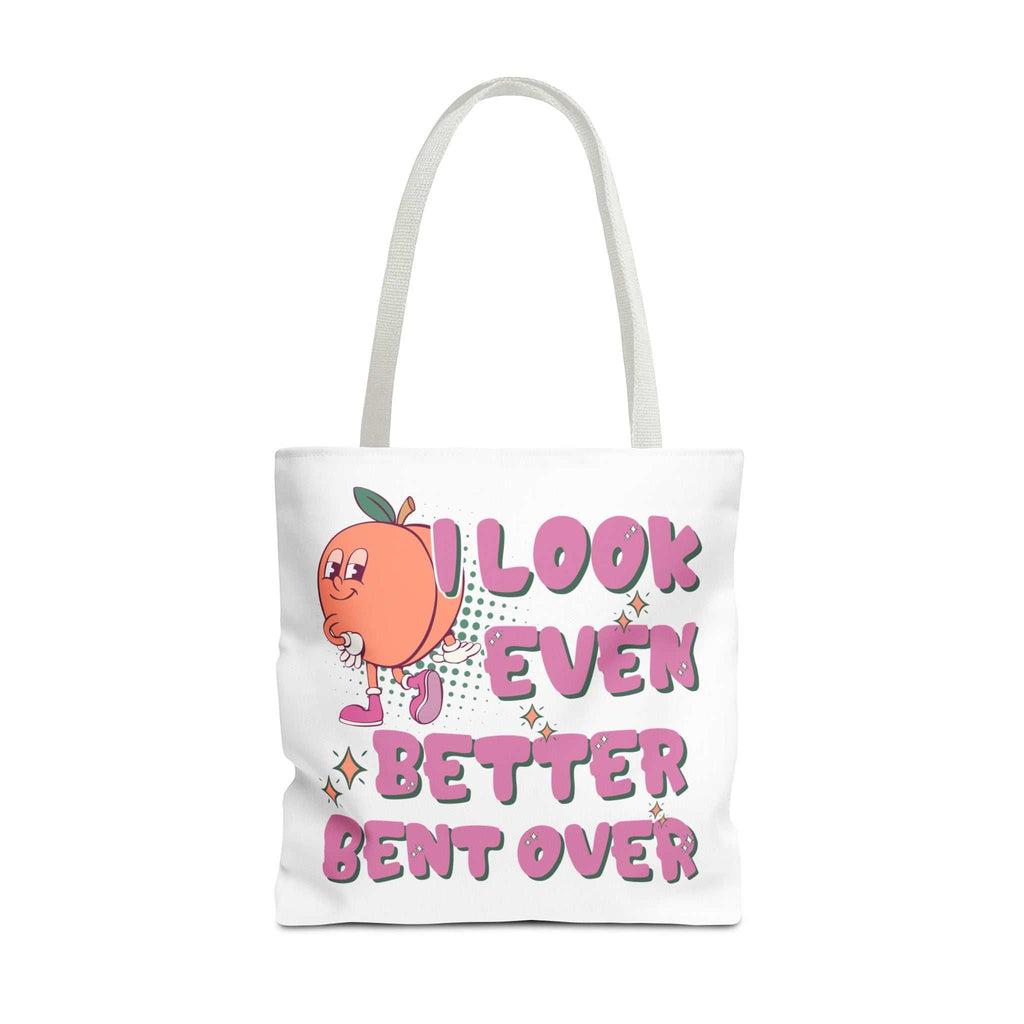 Cheeky Even Better Bent Over Tote Bag with multiple handle colors and durable spun polyester fabric