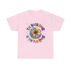 The Back Door is the Fun Door bold graphic t-shirt with cheeky humor and soft cotton fabric