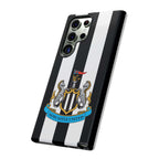 Newcastle United magnetic Samsung phone case with black and white colors and protective dual-layer design