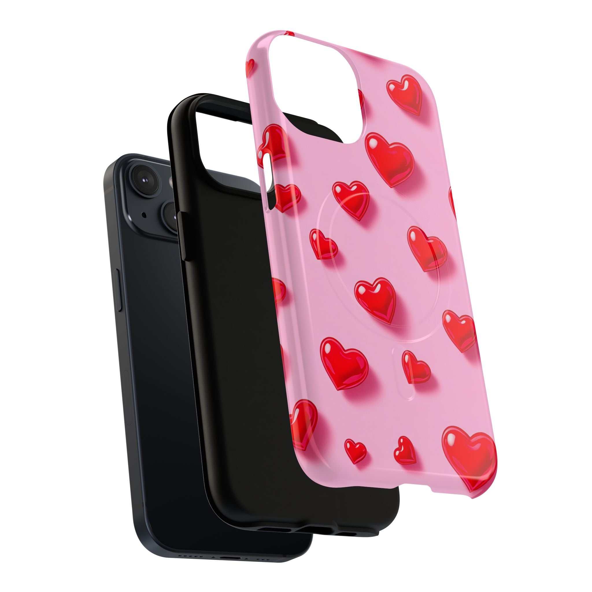 Pink Hearts iPhone Magsafe Phone Case