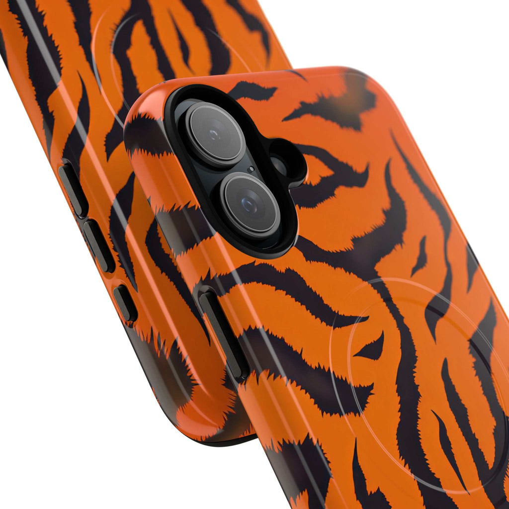 Orange Tiger Print iPhone Magsafe Phone Case