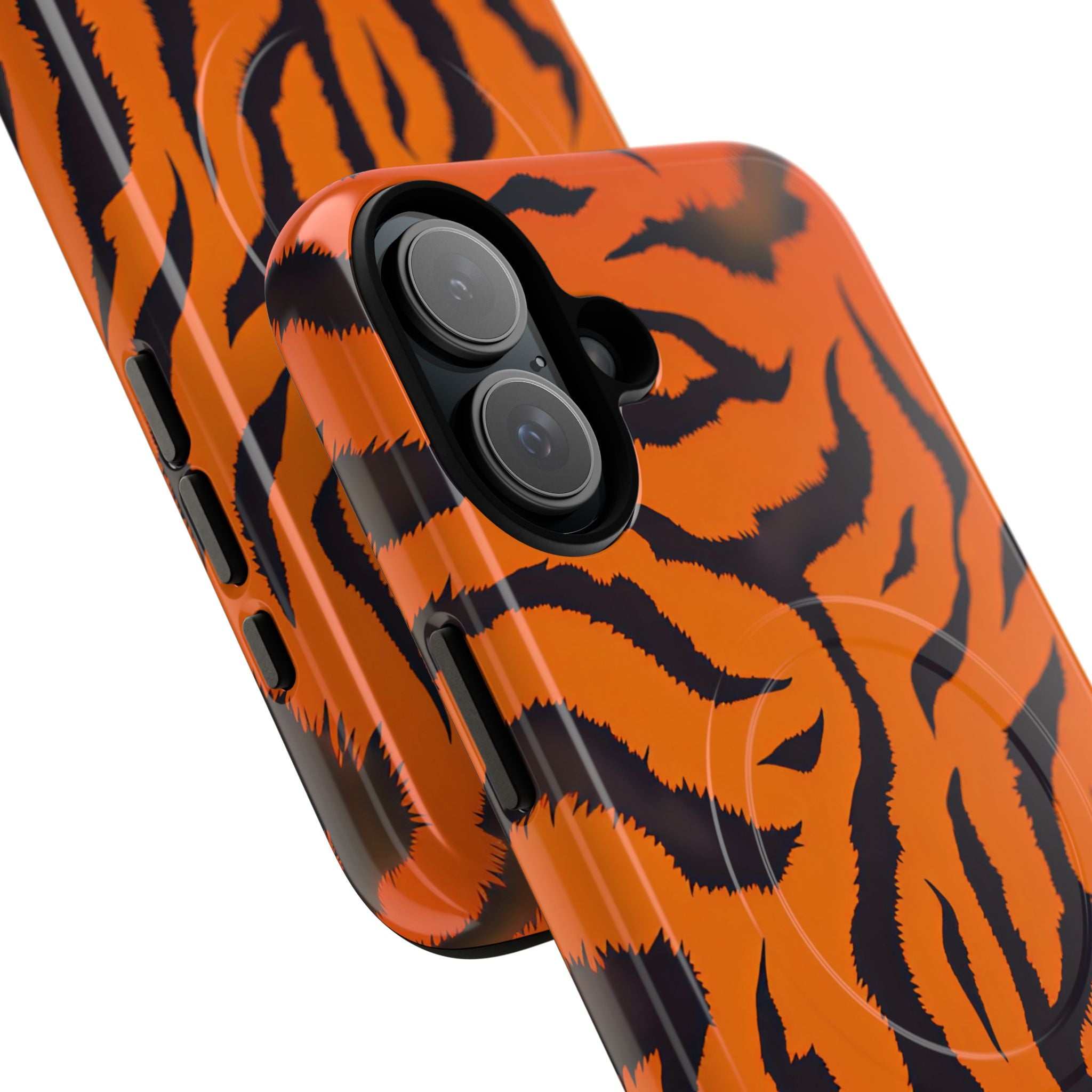 Orange Tiger Print iPhone Magsafe Phone Case