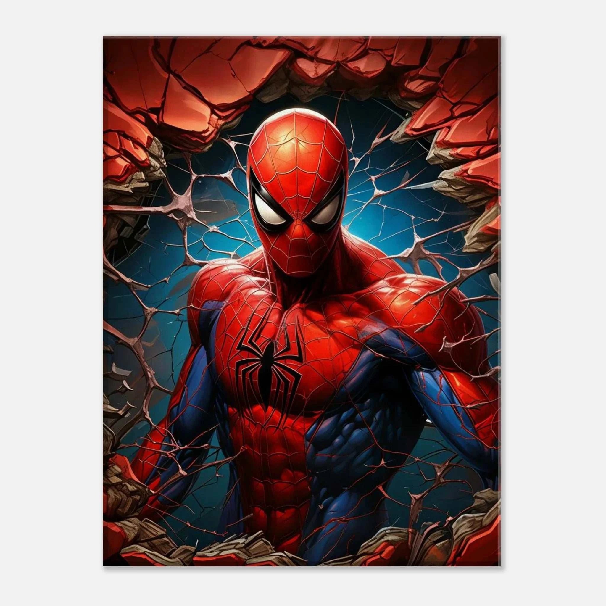 Spiderman wall canvas featuring dynamic action and vibrant colors.