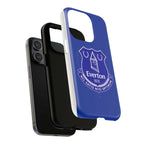 Everton FC MagSafe iPhone case with royal blue dual-layer design and team crest