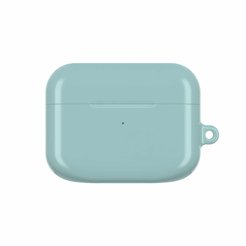 Teal green hard shell AirPods and AirPods Pro protective case with glossy finish and secure fit