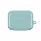 Teal green hard shell AirPods and AirPods Pro protective case with glossy finish and secure fit
