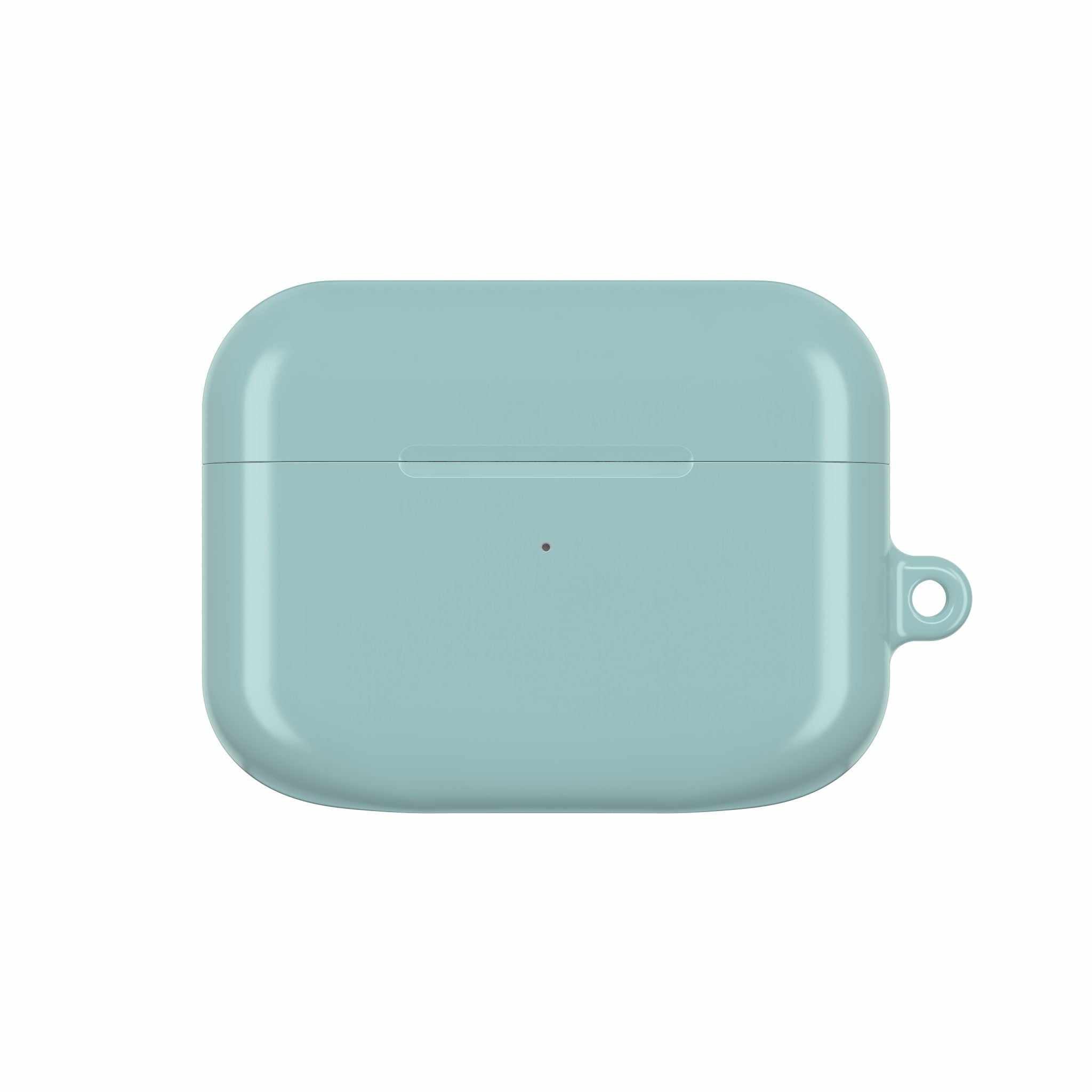 Teal green hard shell AirPods and AirPods Pro protective case with glossy finish and secure fit