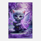 Adorable Fairy Kitten wall canvas with delicate wings and vibrant print.