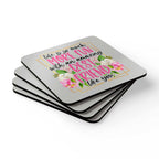 Amazing Friend Coaster Set with playful design, floral theme, and protective features.