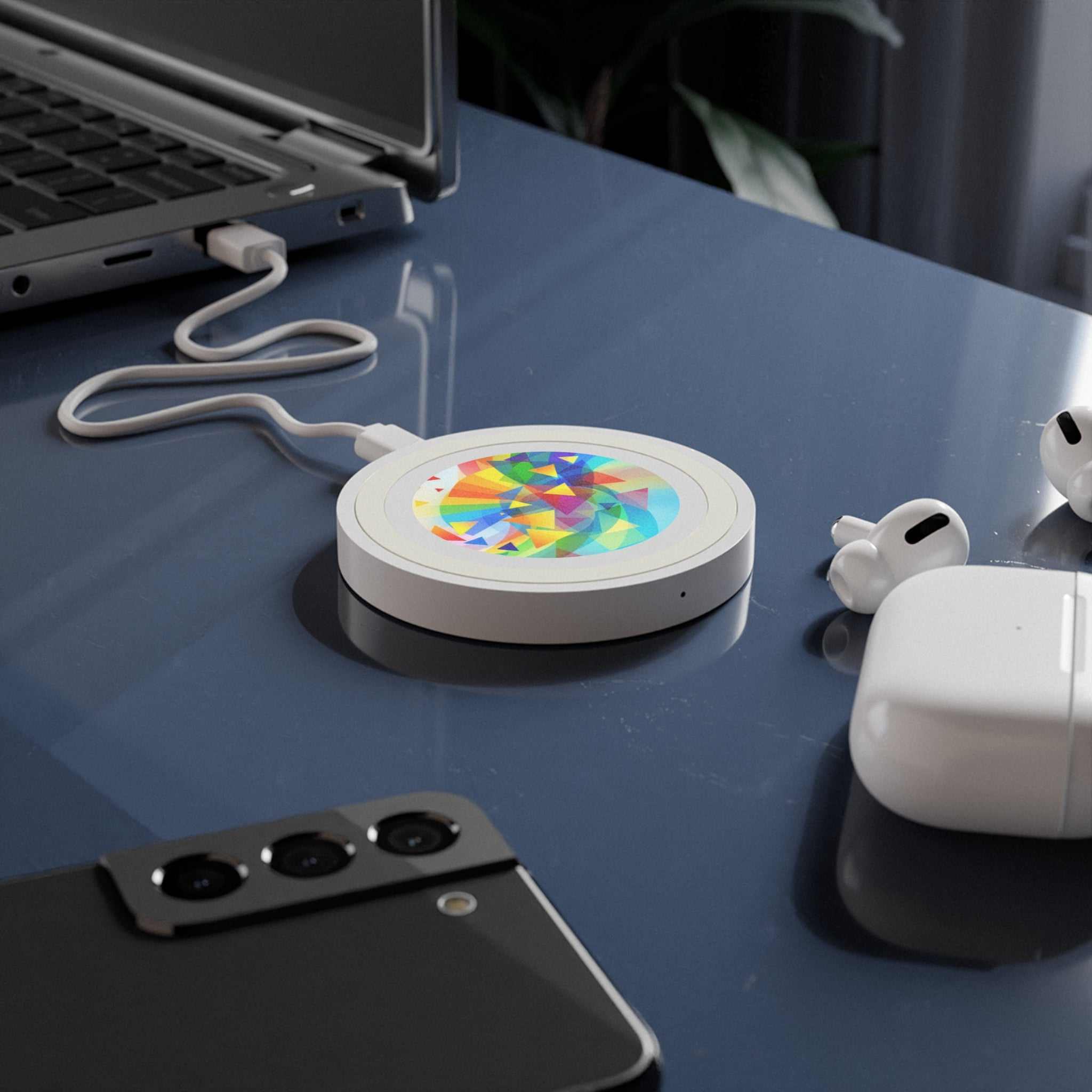 Geometric Pride Design Wireless Charging Pad