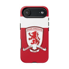 Middlesbrough MagSafe iPhone case with red club crest and dual-layer protection