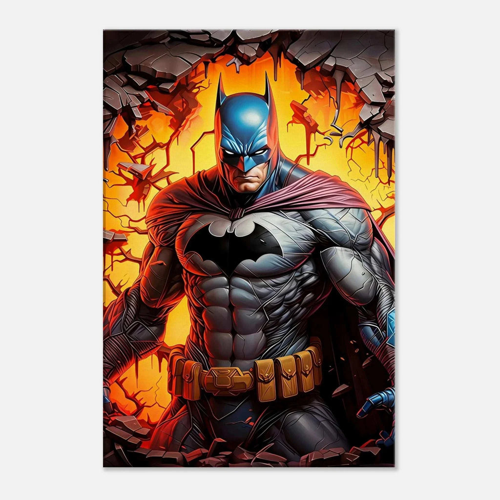 Batman wall canvas with bold print, depicting Gotham's protector, perfect for adding mystery and strength to any room.