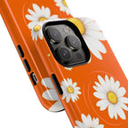 Orange Daisy Design iPhone Magsafe Phone Case
