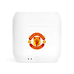 Manchester Utd wireless earbuds charging case with fan-inspired club crest design