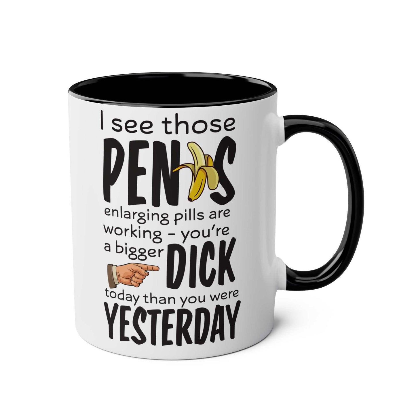 Cheeky Rude Ceramic Two Tone Mug with playful design and glossy finish.