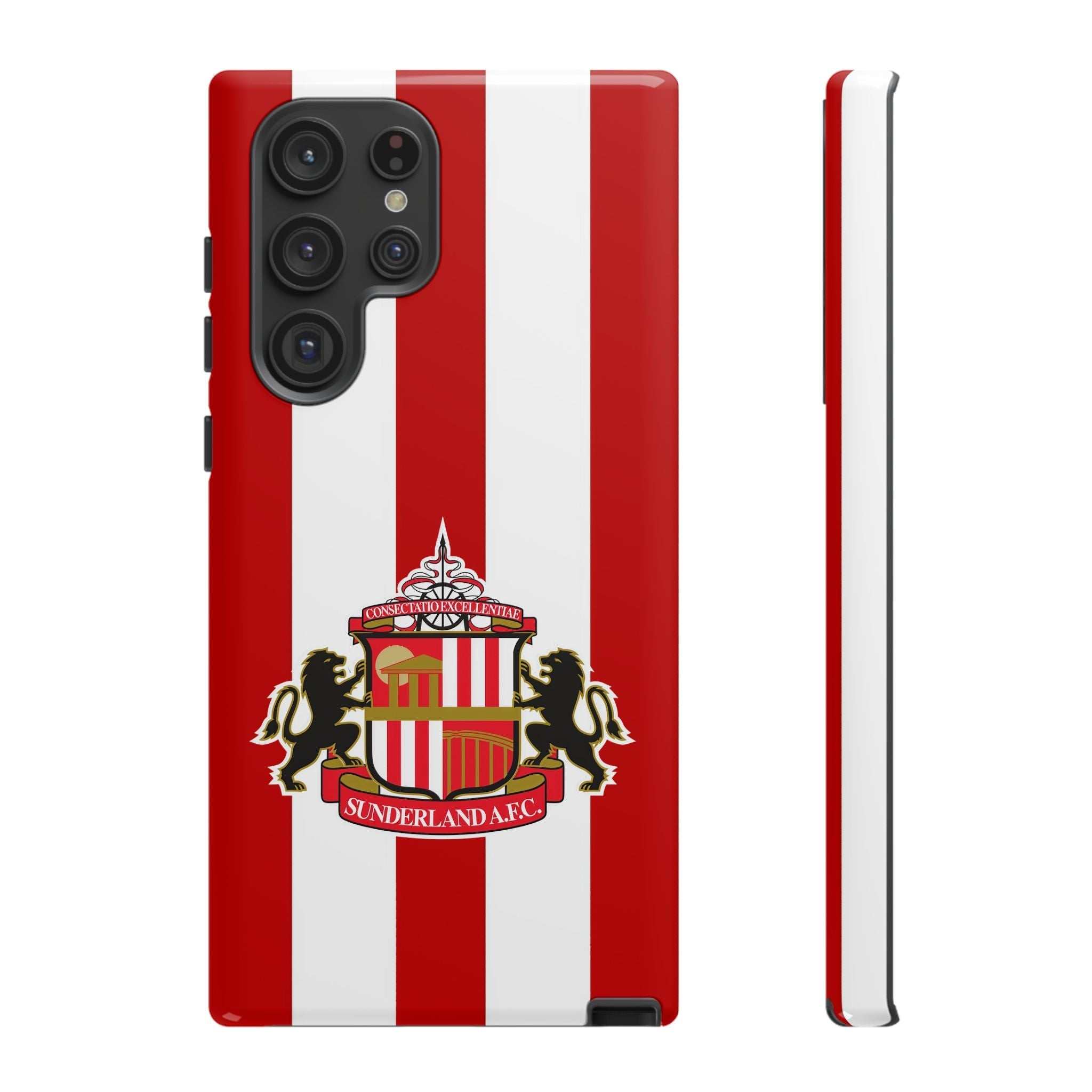 Sunderland FC Magnetic Samsung phone case with red and white colors and shock-absorbing dual layers