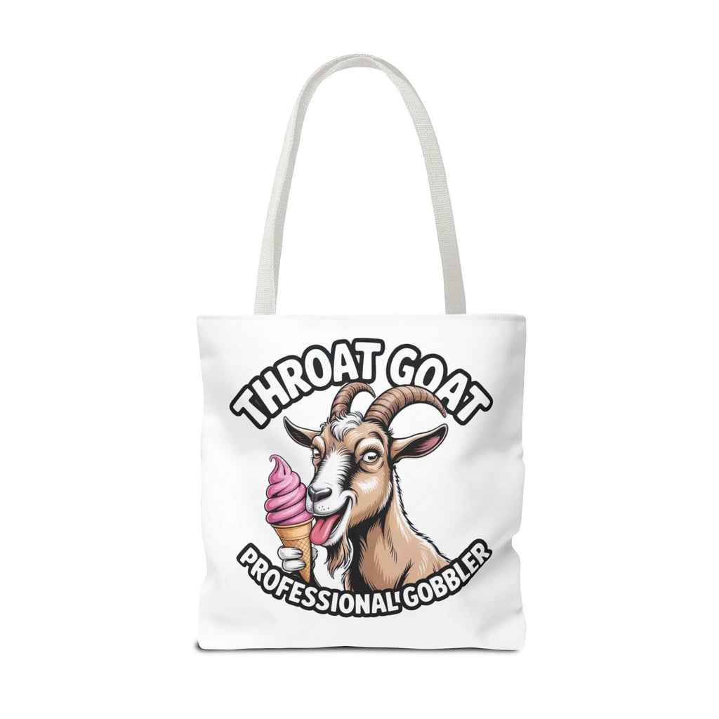 Cheeky Gobbler Funny Tote Bag with multiple sizes and colorful handles, made from durable spun polyester