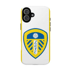 Leeds United MagSafe iPhone Case with club crest and dual-layer protection for wireless charging