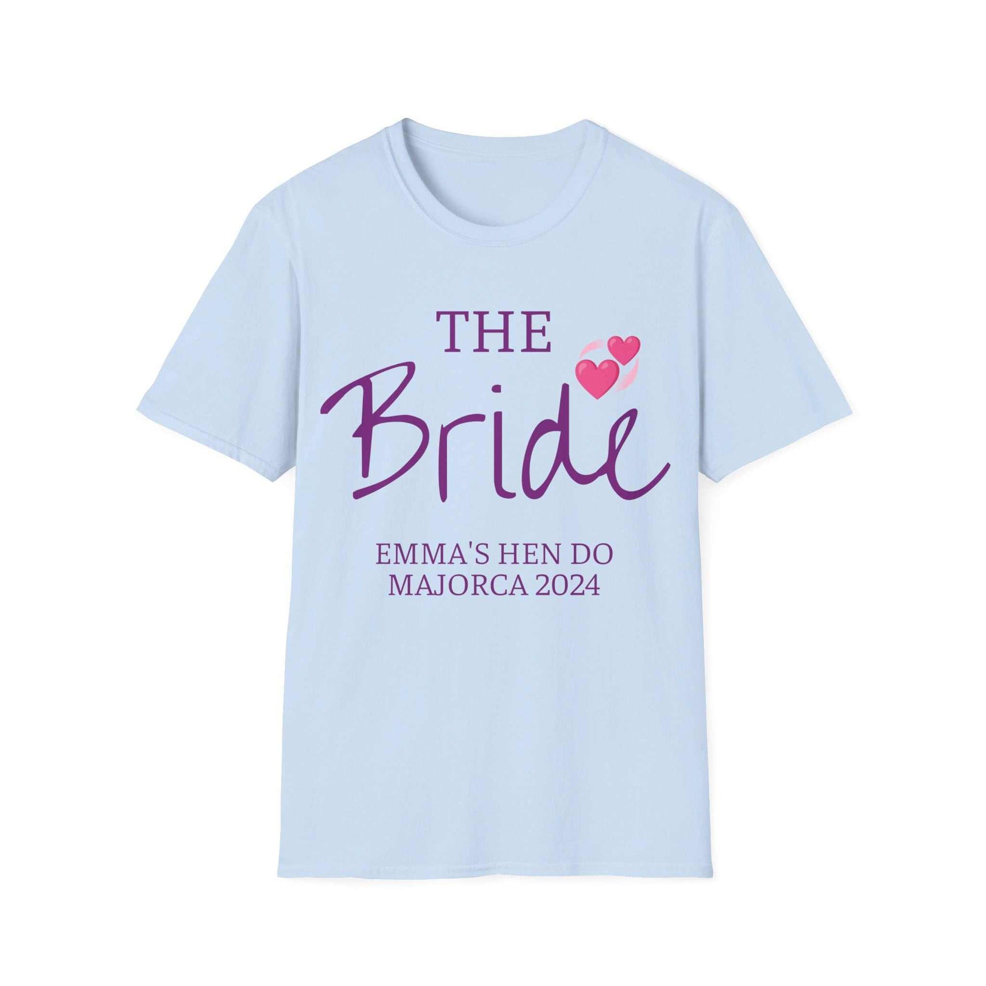 Personalised the bride cotton tee created by Littlebitz