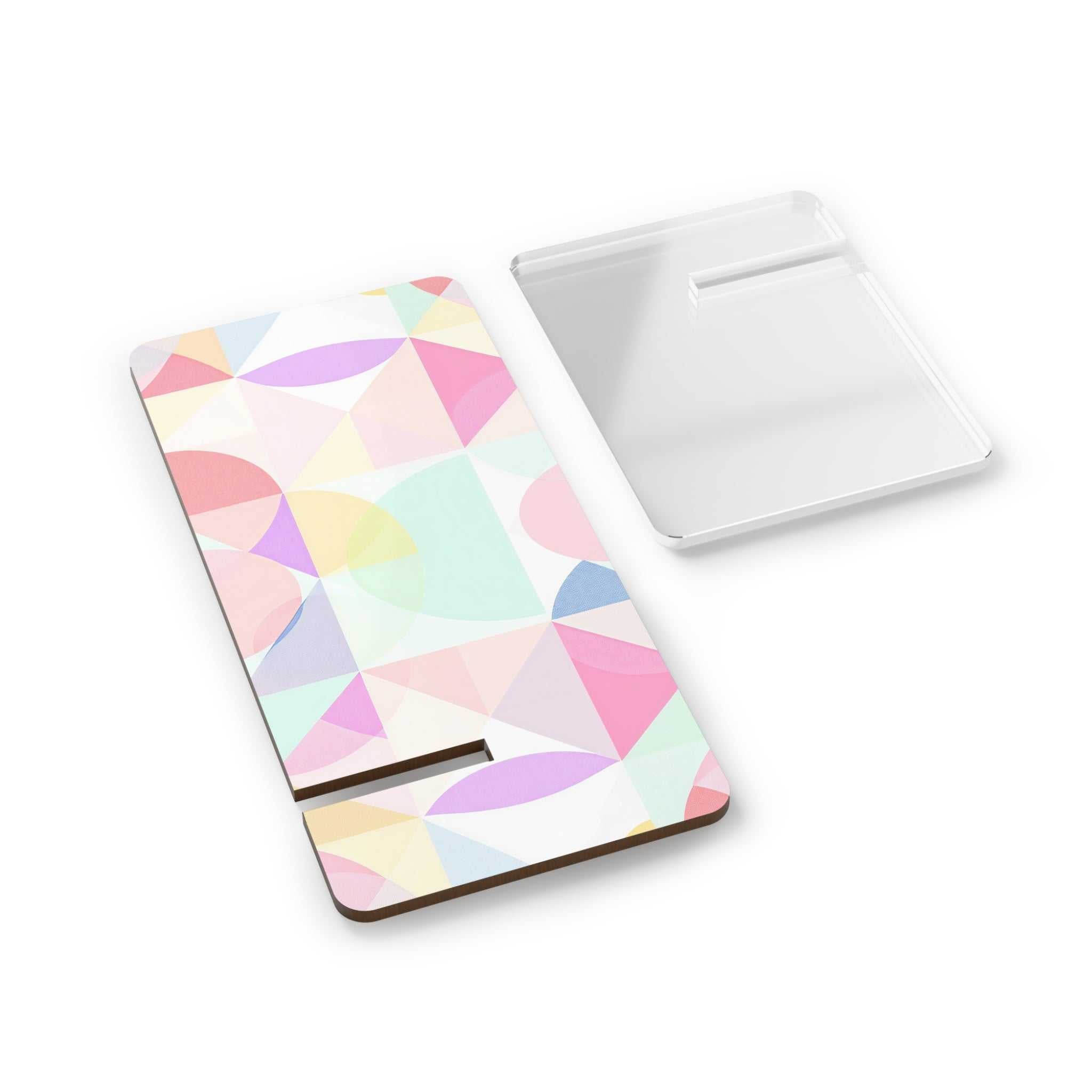 Pastel Geometric Print Phone Display Stand