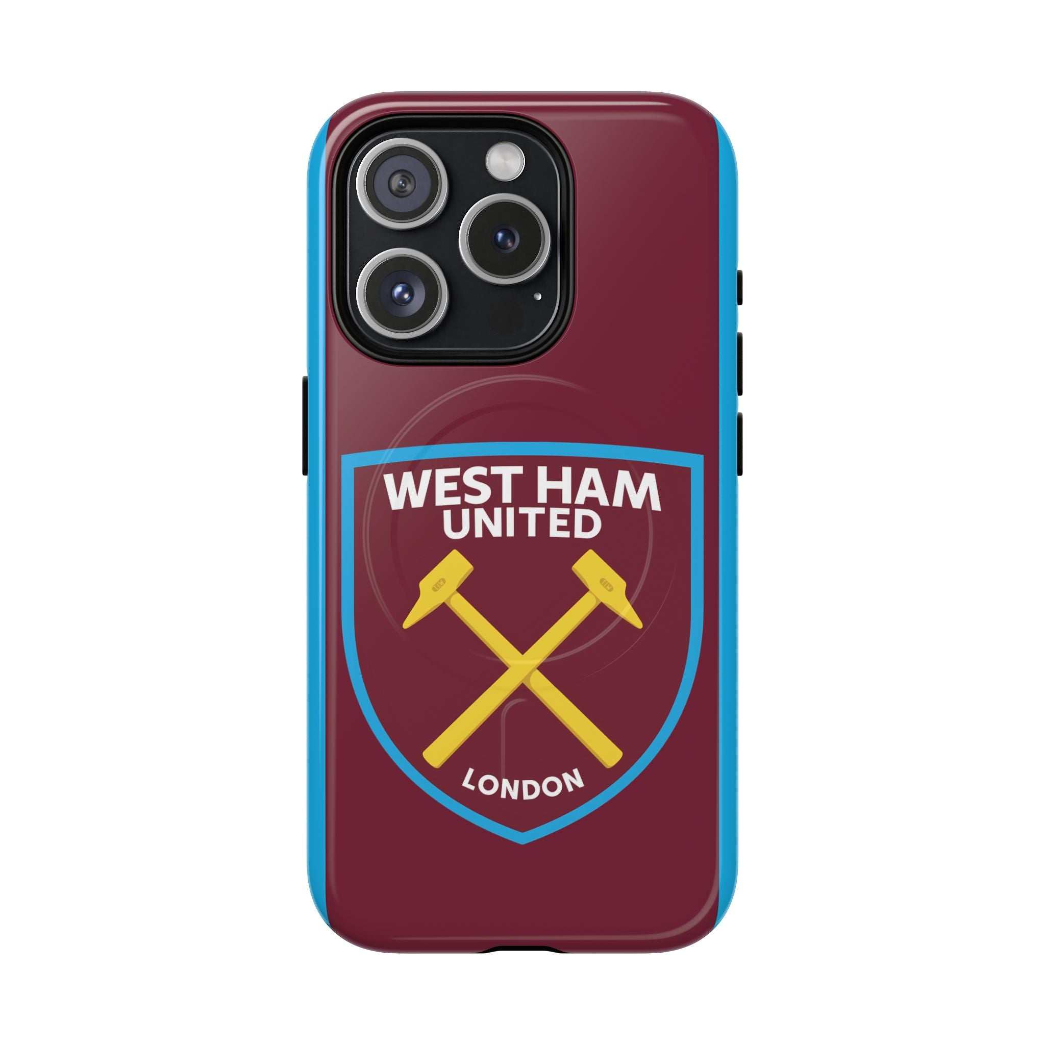 West Ham Utd MagSafe iPhone case with claret and blue colors and club crest