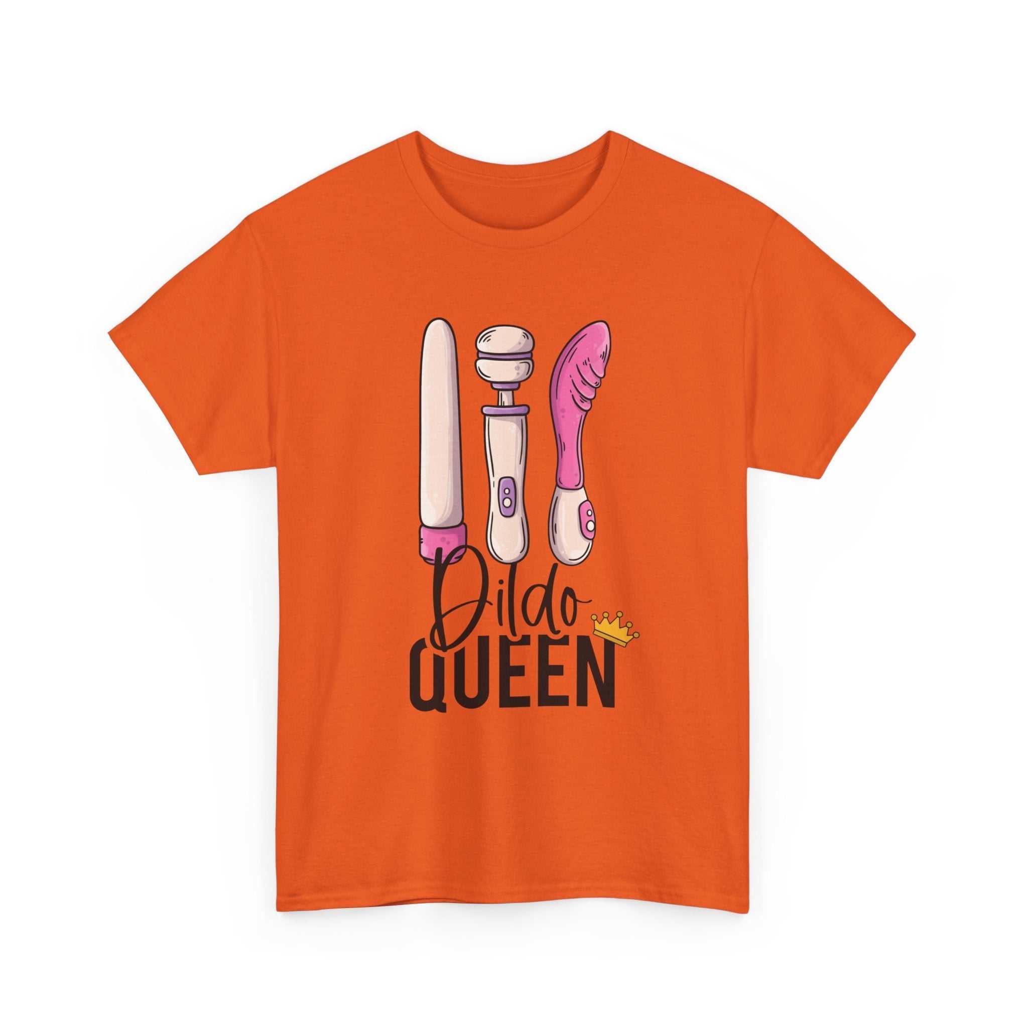 Dildo Queen T-Shirt with bold text design on soft cotton fabric
