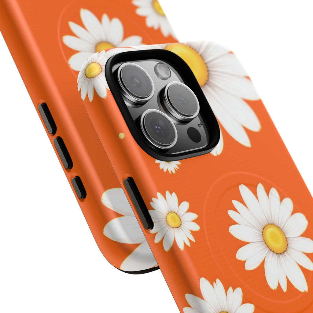 Orange Daisy Design iPhone Magsafe Phone Case