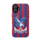 Crystal Palace MagSafe iPhone case with red and blue stripes and Eagles crest, dual layer protection and MagSafe compatibility