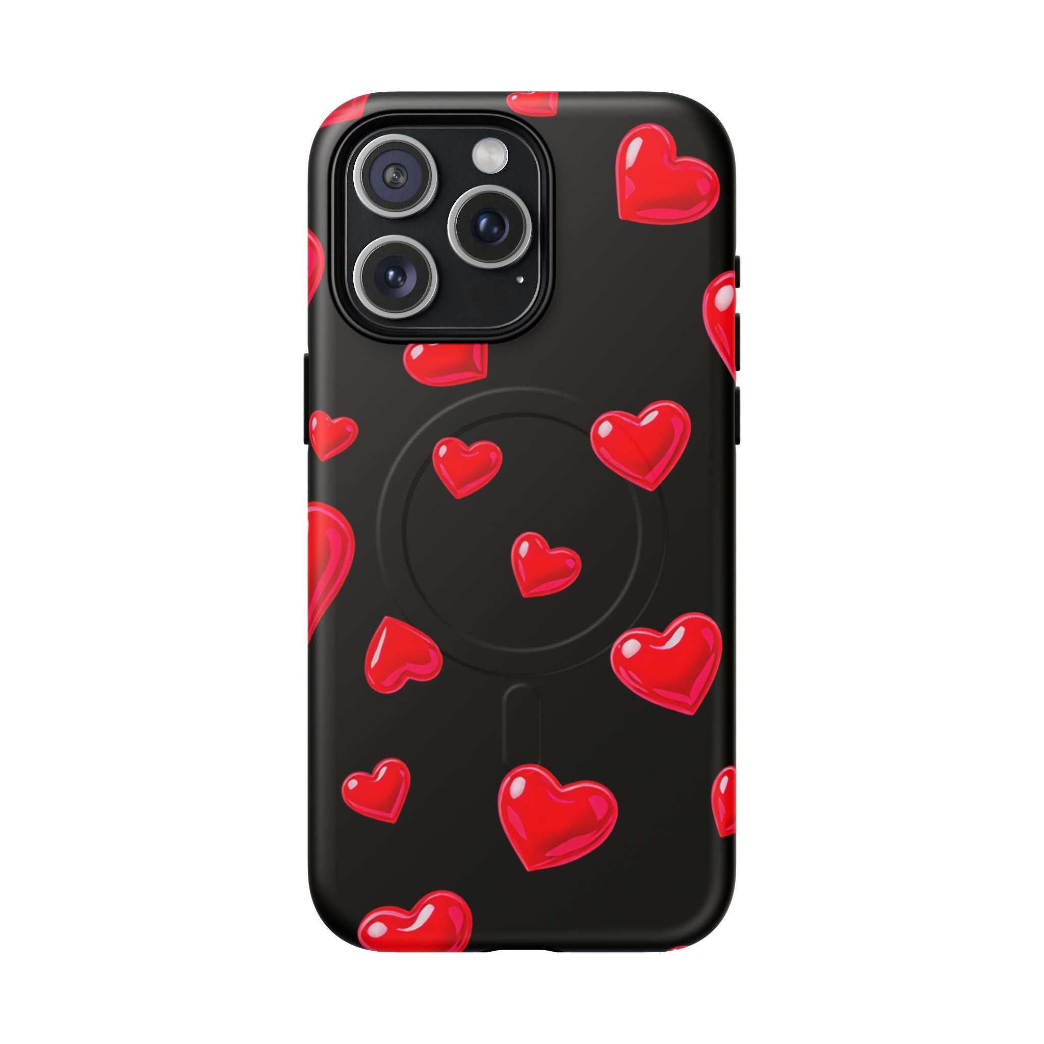 Black Hearts iPhone Magsafe Phone Case