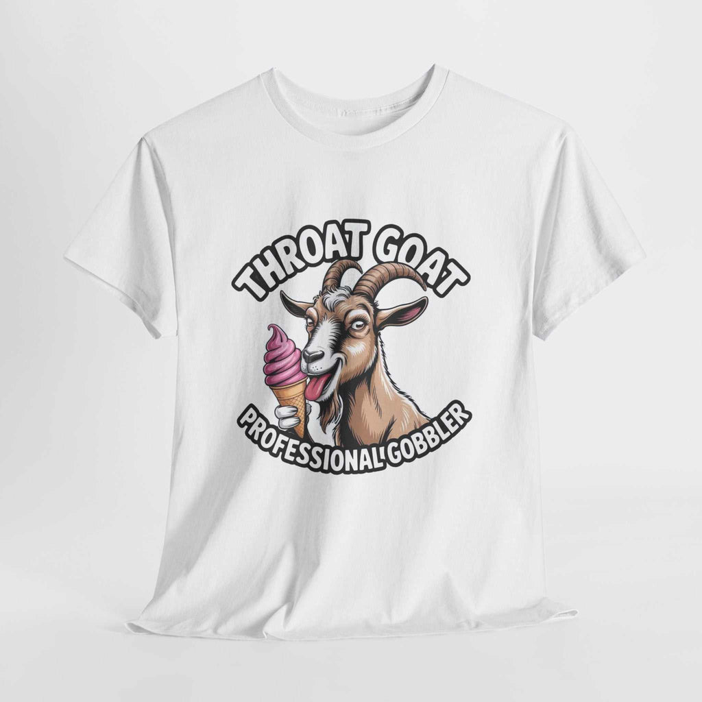 Black Throat Goat T-Shirt with bold goat graphic, soft 100% cotton, edgy streetwear style