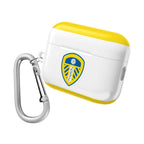 Leeds Utd FC AirPods protective case with yellow accents and club crest, lightweight and shock-resistant.