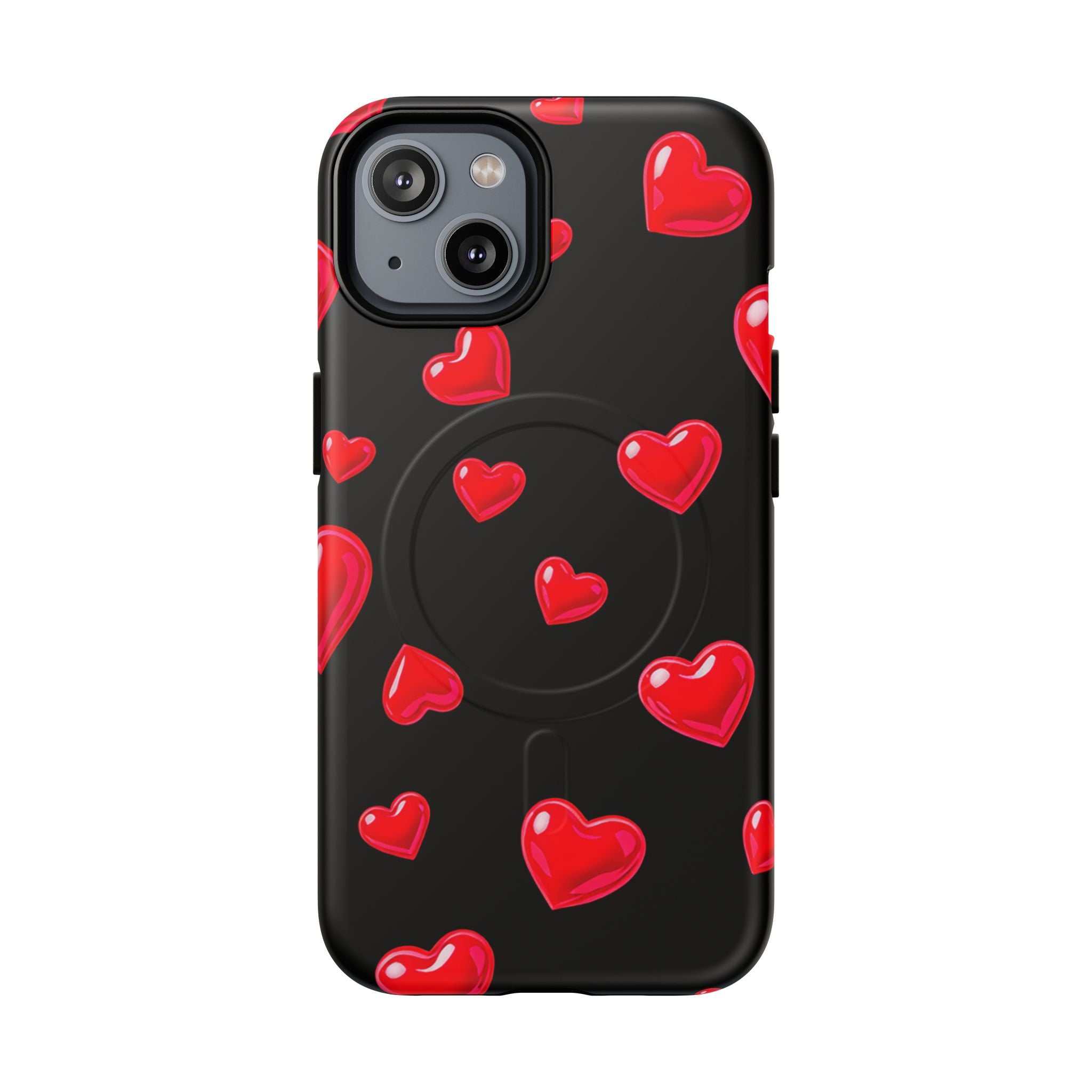 Black Hearts iPhone Magsafe Phone Case