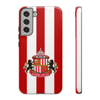 Sunderland FC magnetic Samsung phone case with red and white colors and official-inspired crest