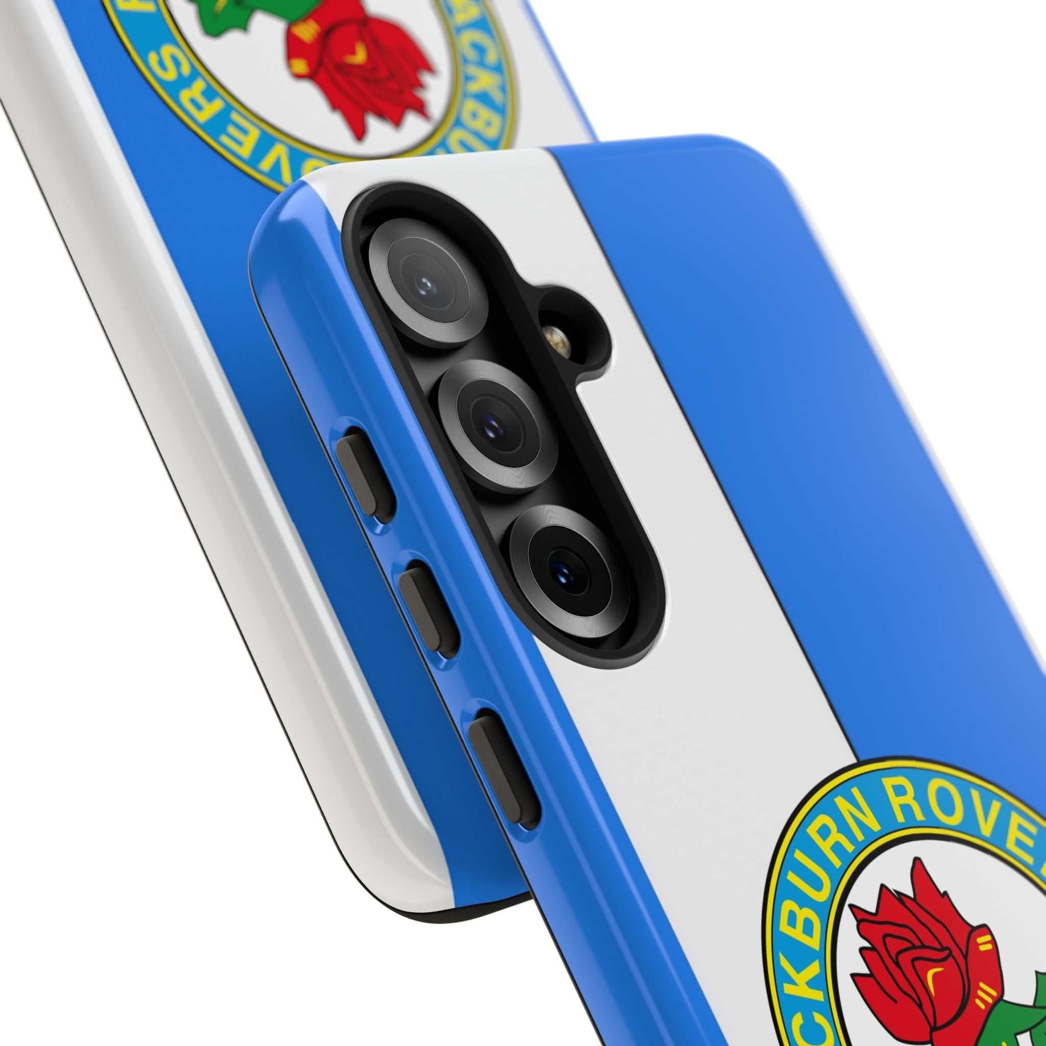 Blackburn Rovers Magnetic Samsung phone case with blue and white colors and dual-layer protection