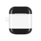 Fulham FC AirPods protective case in black and white with club crest, shock-resistant and compatible with wireless charging