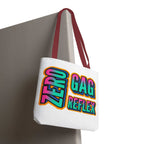 Zero Gag Reflex Tote Bag with cheeky design, durable spun polyester, multiple sizes and handle colors, perfect for everyday use