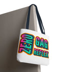 Zero Gag Reflex Tote Bag with cheeky design, durable spun polyester, multiple sizes and handle colors, perfect for casual outings