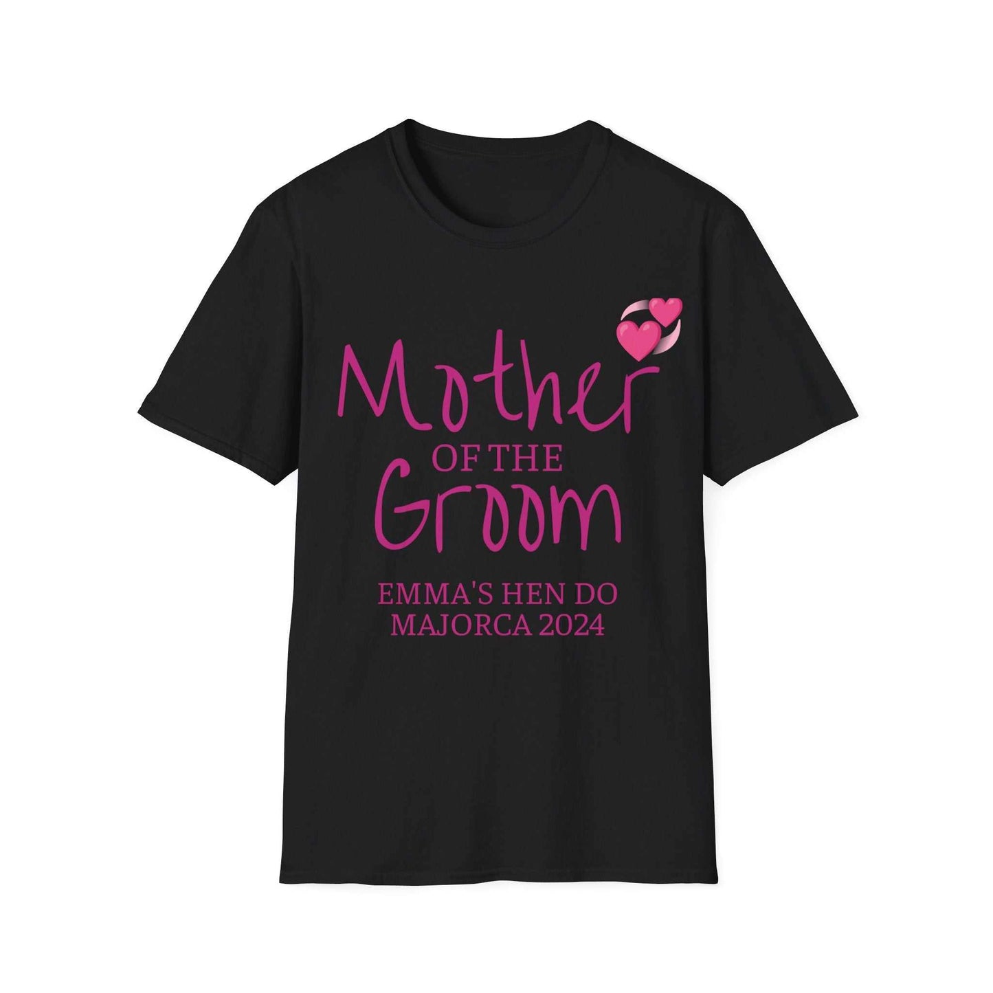 mother of the Groom Cotton Tee in black  Designed By Littlebitz 