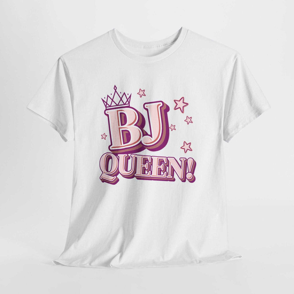 BJ Queen T-Shirt with cheeky queen graphic, soft cotton, and bold statement design