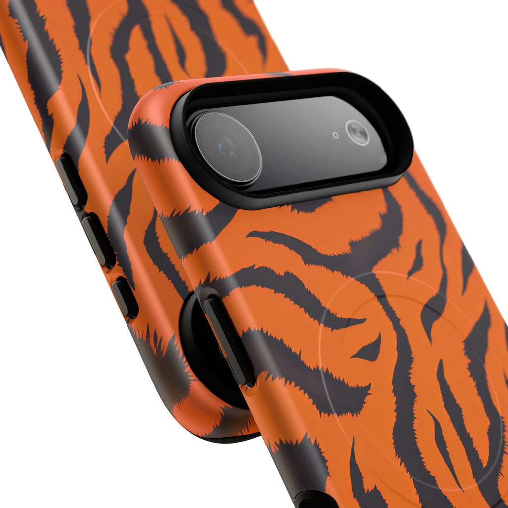 Orange Tiger Print iPhone Magsafe Phone Case