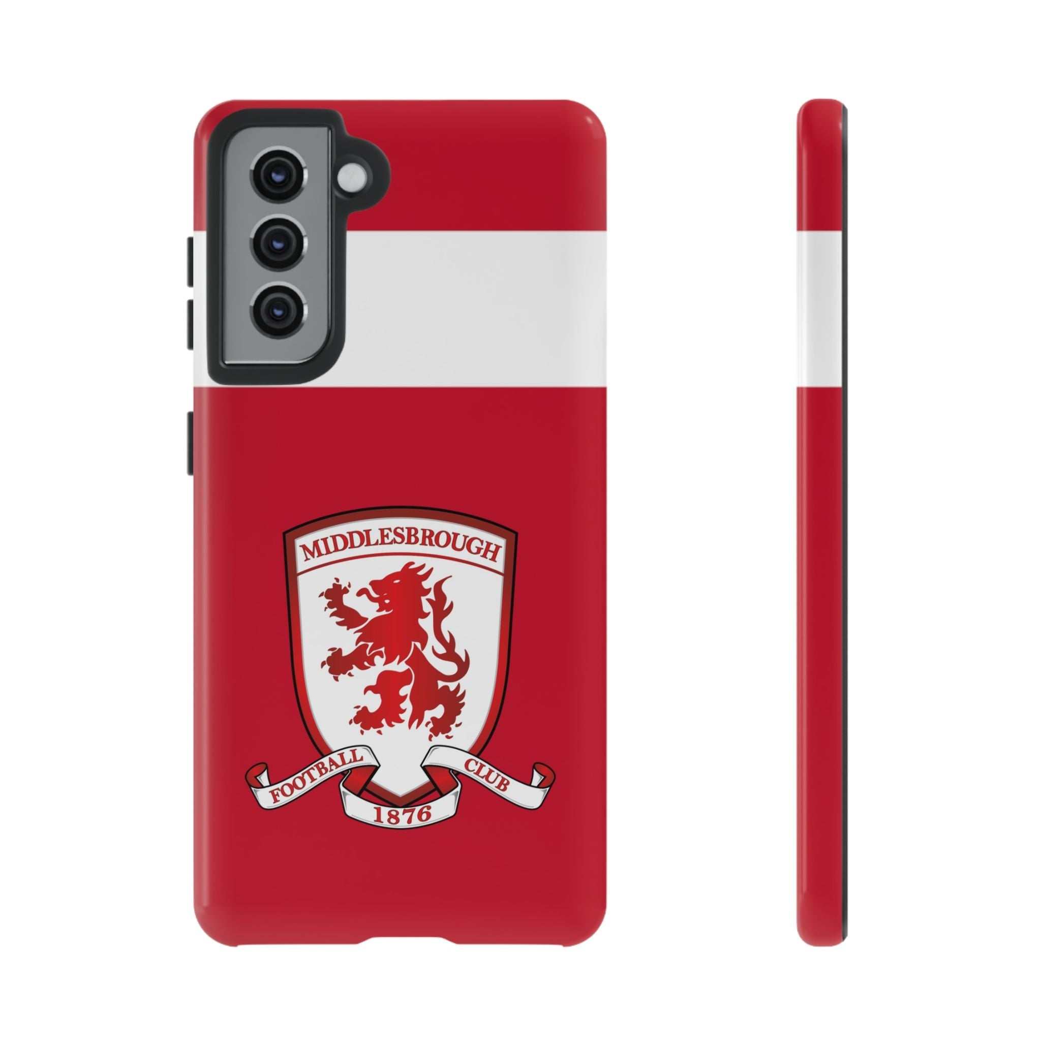 Middlesbrough magnetic Samsung case with dual-layer protection and classic red club design